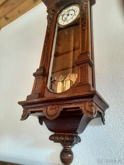 NÁDHERNÉ starožitné, dvojzávažové hodiny TH. - 6