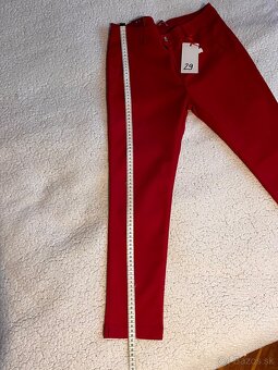Detské alebo dámske červené džinsy - 6