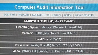 Lenovo ThinkPad T490 i5-8gen/16GB/256SSD silná 50WH batt - 6