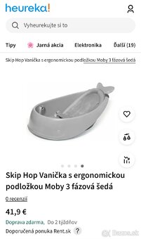 SKIP HOP Detská vanička s ergonomickou podložkou Moby - 6