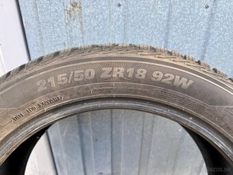 Predám celoročné pneumatiky Kumho 215/50 R18 HA32 92W 3PMSF - 6