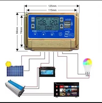 Predám bluetooth solárny regulátor MPPT 30A - 6