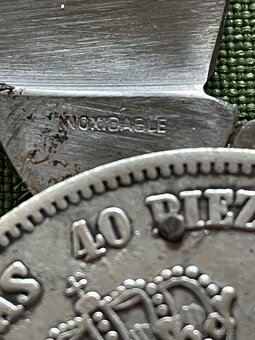 starožitny strieborný nožík 5 pesetas 1871 - 6