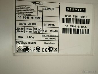 Chladnička s mrazničkou Whirpool - 6