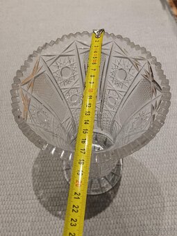 Brúsené sklo Bohemia Crystal - vysoká váza - 6