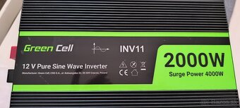 Menič napätia 12v 230v - 2000w čistý sinus - 6