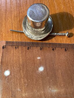 Stare dekoračné striebro -cilinder a špacirka - 6