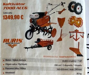 Kultivátor Ruris 7000FR ACC - 6