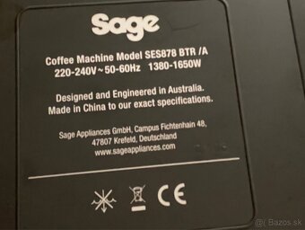 Pákový kávovar SAGE SES878 BTR/A - 6