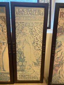 Alfonz Mucha krásne 4 secesné obrazy na stenu - 6