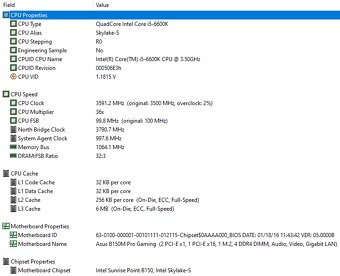 Základná doska B150M + Procesor i5 6600K - 6