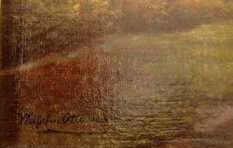 Wilhelm Otto - obrovský obraz v zlatom ráme 100x80 cm - 6