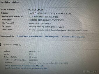 Počítač DELL.Intel i5-6500 4x3,20GHz.8gb ram.256g SSD+500gb - 6