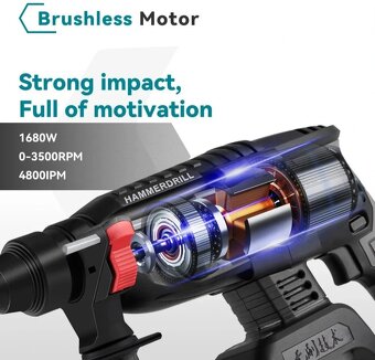 Kvalitná MAKITA Náhrada AKU Vŕtacie Kladivo DrillPro + Batt. - 6