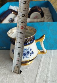 Krásný porcelán - cobalt a růžový - 6