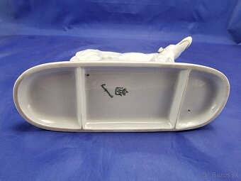 Starožitná porcelánová soška psa- 19.9/17.6 cm - 6
