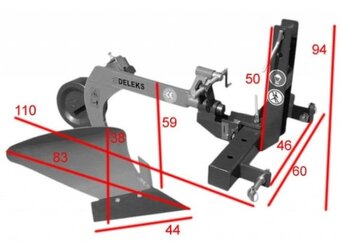 Jednoradličný pluh za malotraktor - 6