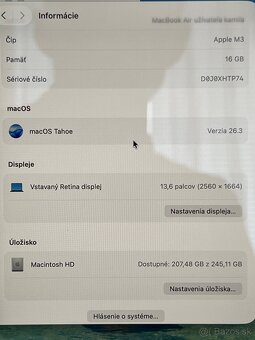 MacBook Air M3 16/256 GB v záruke - 6