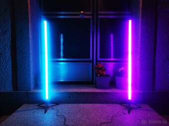 2ks led svetelné trubice ovládané cez smartfón, auto, sound - 6