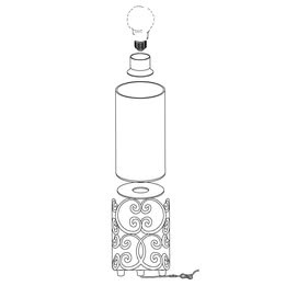 Krásna Vintage stolná, závesná lampa v secesnom štýle - 6