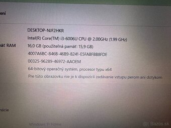 Notebook ASUS VivoBook i3-6006U / 16GB RAM / 256GB SSD / FHD - 6