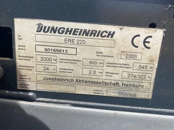 Elektrický ručne vedený Jungheinrich ERE220 2000 kg - 6