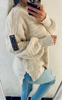 Damsky pulover taupe - 6