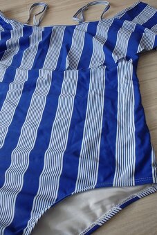 Modro biele plavky s volánikmi SHEIN, v. XL/XXL - 6