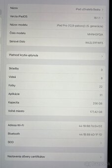 iPad Pro 12,9” (5. generácia), Wi-Fi + Cellular, 256 GB - 6