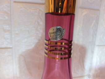 Luxusní karafa+6 skleniček, bohatá malba zlatem, zn. Bohemia - 6