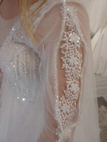 Snehobiele svadobné šaty - 6