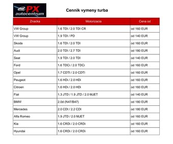 Turbo GARRETT 2.5 TDi - 110,114,120,132 kw - 6