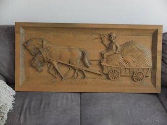 Dřevěný unikátní masivní obraz... - 6