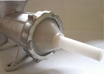 Kolový mlynček na mäso 32 5x šajby + remenica na el. motor - 6