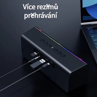 Nový bluetooth reproduktor výkon 20W s RGB efekty. - 6