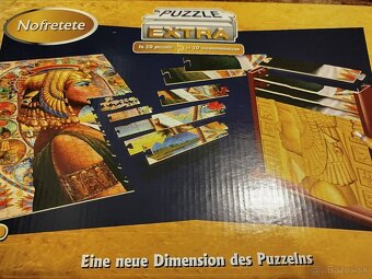 Puzzle 2D alebo 3 D krásna Nefertiti - 6