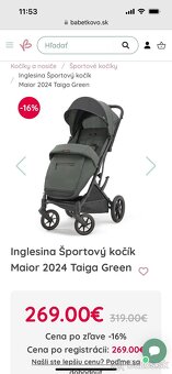 Inglesia športový kočik Maior 2024 Taiga - 6