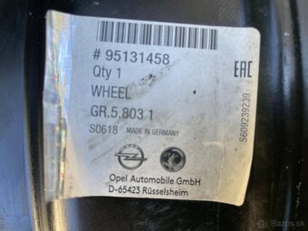 Plechchove Disky 5x105 6,5jx16 ET38 Opel - 6