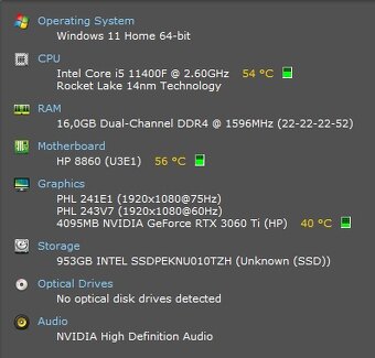 Herny PC RTX 3060Ti, i5-11400F, 16GB RAM - 6