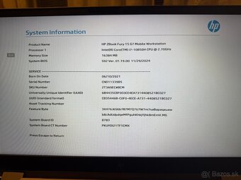 Notebook HP ZBook Fury G15 - 6