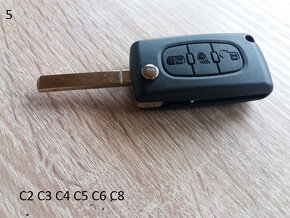 Obal klúča na peugeot alebo citroen z logom - 6