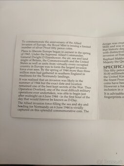 50 pence strieborná minca - 6