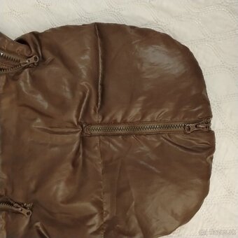 Benetton teplučký praktický overal/fusak čokoládová farba - 6