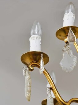 Dvojposchodový luster s krištáľovými ovesmi - 6