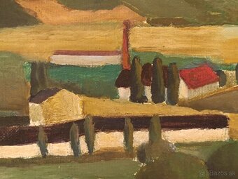 Obraz Rakovník, Karel Kronych, olej plátno 36x48 - 6