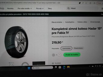 15" alu ŠKODA FABIA 4,VW,SEAT + zimné pneu. - 6