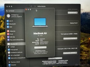 Macbook Air M1 2020 , 8gb ram , 256gb SSD - 6