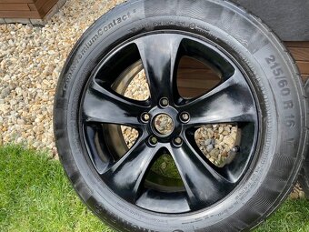 MOON Schwarz Orig.skoda Alu Disky 5x112 ET45 215 60 16 letné - 6