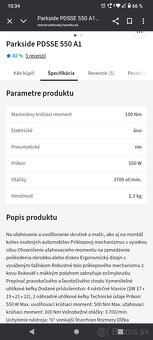 Predám uťahovačku Parkside 550 A1 - 6