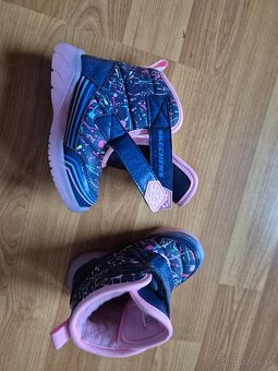 Skechers blikajúce snehule Power Paint tmavomodré - 6